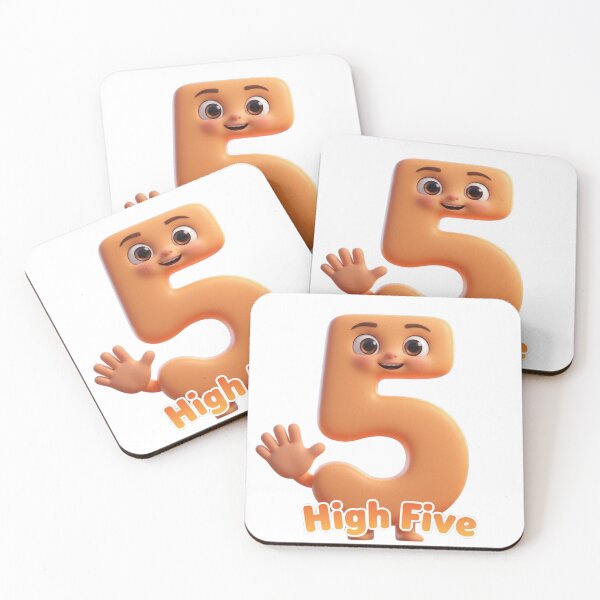 Item preview, Playful Orange Number 5 Mascot | "High Five" Fun Kids Graphic designed and sold by ToonyTeez.