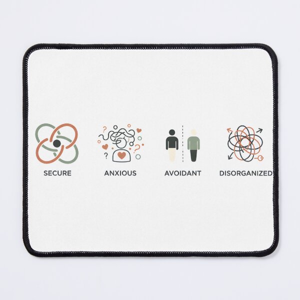 Item preview, Attachment Styles – Secure, Anxious, Avoidant, Disorganized Psychology Infographic for Therapy & Mental Health 2026 designed and sold by Minted..