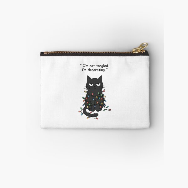 Item preview, Funny Black Cat Tangled in Christmas Lights I'm Not Decorating designed and sold by 6im0.