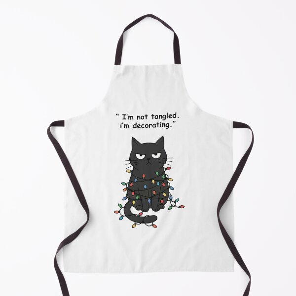 Item preview, Funny Black Cat Tangled in Christmas Lights I'm Not Decorating designed and sold by 6im0.