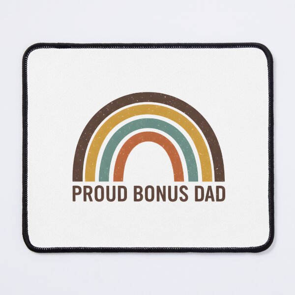 Item preview, Proud Bonus Dad – Retro Rainbow Stepdad T-Shirt Design for Father's Day & Blended Families designed and sold by Minted..