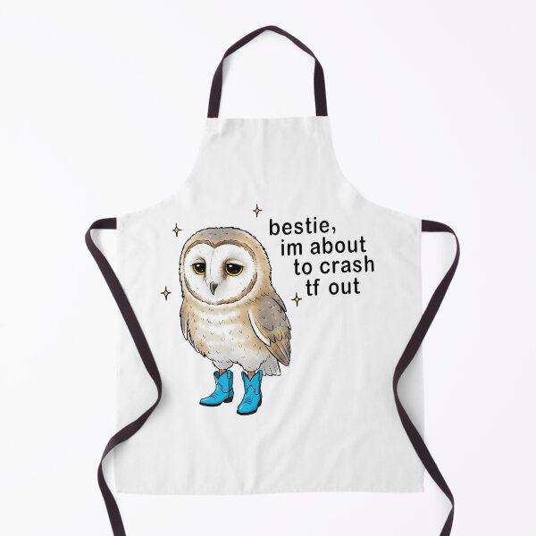 Item preview, Sleepy Owl in Cowboy Boots – “Bestie, I’m About to Crash” Cute Illustration designed and sold by Senkov.