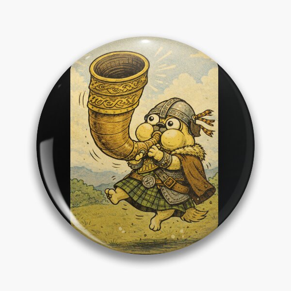 Item preview, Pug Medieval Dogs – Horn Blower Pug – Gift for Pug Lovers • Retro Comics • Vintage Halftone designed and sold by JacobKAurumhead.