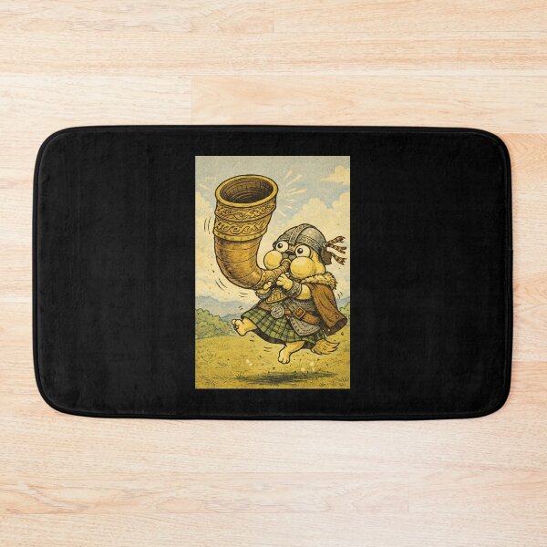 Item preview, Pug Medieval Dogs – Horn Blower Pug – Gift for Pug Lovers • Retro Comics • Vintage Halftone designed and sold by JacobKAurumhead.