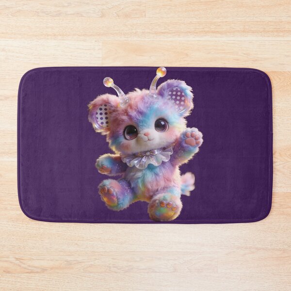 Item preview, Cute Glittery Alien Teddy Bear Waves Joyfully designed and sold by mystiquelicorne.