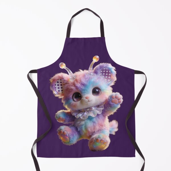 Item preview, Cute Glittery Alien Teddy Bear Waves Joyfully designed and sold by mystiquelicorne.