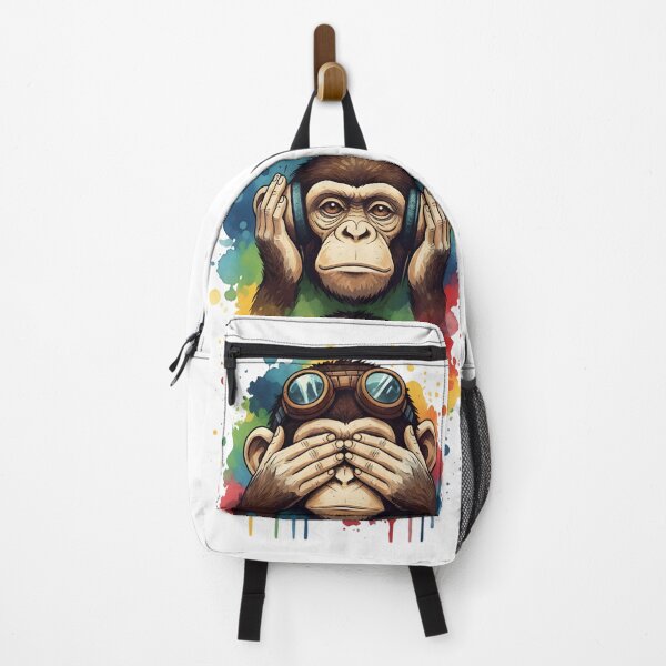 Item preview, Three Wise Monkeys - Colorful Watercolor Splash Art designed and sold by Latikshop.