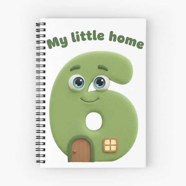 Item preview, Cute Fuzzy Number 6 House | "My Little Home" Kids Cartoon Graphic designed and sold by ToonyTeez.
