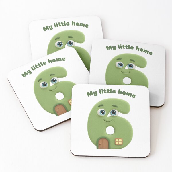 Item preview, Cute Fuzzy Number 6 House | "My Little Home" Kids Cartoon Graphic designed and sold by ToonyTeez.