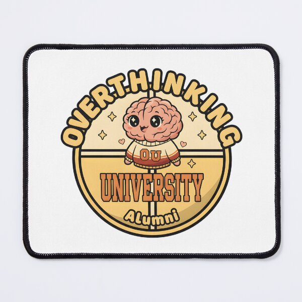 Item preview, Overthinking University Alumni – Kawaii Brain Campus Design for Overthinkers, Anxiety Humor & Students designed and sold by Minted..