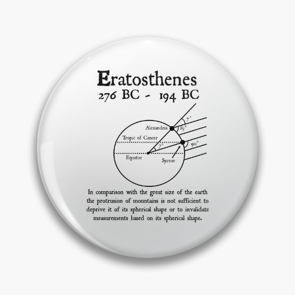 Artikelvorschau, Nerdy Vintage Eratosthenes Science Math Teacher Black Text entworfen und verkauft von MathWare MathClips.