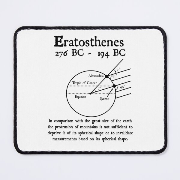 Item preview, Nerdy Vintage Eratosthenes Science Math Teacher Black Text designed and sold by MathWare MathClips.