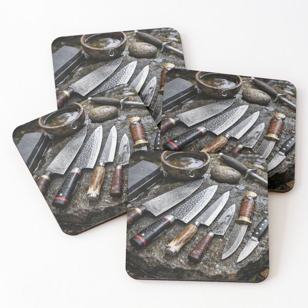 Item preview, Knife Sharpening Still Life, Wet Whetstone and Blade Set designed and sold by Prayful.