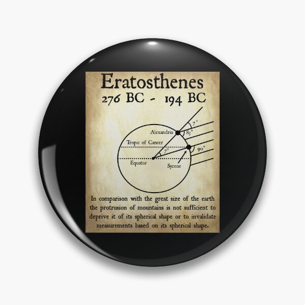Artikelvorschau, Nerdiges Vintage-Etikett von Eratosthenes (Wissenschaft, Mathematik, Lehrer) mit schwarzem Text auf Pergament entworfen und verkauft von MathWare MathClips.