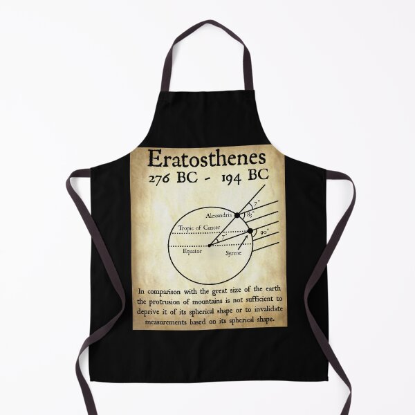 Item preview, Nerdy Vintage Eratosthenes Science Math Teacher Black Text Parchment designed and sold by MathWare MathClips.