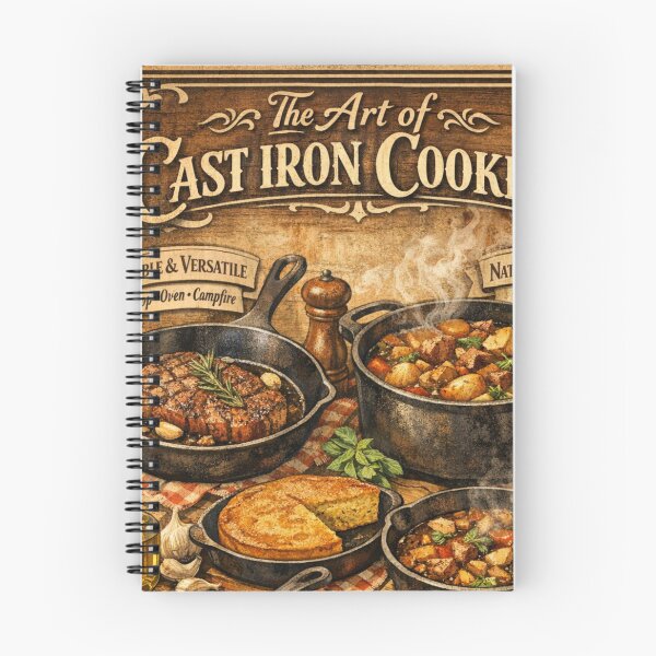 Item preview, Cast Iron Cooking Poster, Rustic Farmhouse Kitchen Wall Art designed and sold by Prayful.
