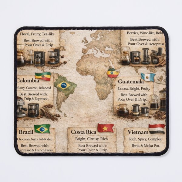 Item preview, Coffee Origins Map Wall Art, Coffee Beans Around the World Poster designed and sold by Prayful.