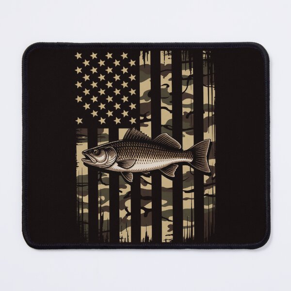 Item preview, Flatfish Fishing Plaice Halibut American Flag Camouflage designed and sold by lavethediso.