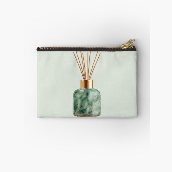Item preview, Green Diffuser Bottle with Wooden Reeds designed and sold by Violet Peonies.