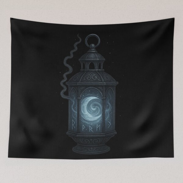 Item preview, Runic Spirit Lantern – Gothic Occult Light Dark Fantasy Art designed and sold by Mouraludia.