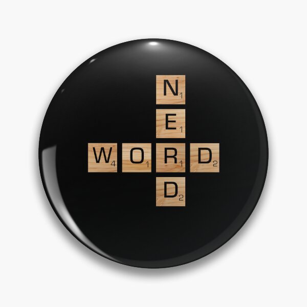 Item preview, Funny Nerdy Word Nerd Crossword Tile Board Game Player designed and sold by MathWare MathClips.