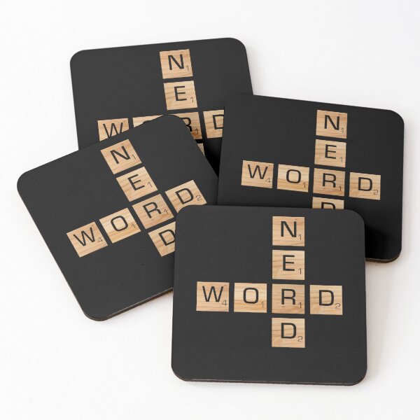 Item preview, Funny Nerdy Word Nerd Crossword Tile Board Game Player designed and sold by MathWare MathClips.