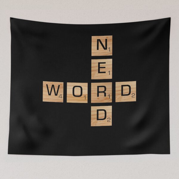 Item preview, Funny Nerdy Word Nerd Crossword Tile Board Game Player designed and sold by MathWare MathClips.