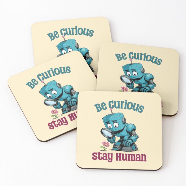 Item preview, Curious Cartoon Robot Exploring a Flower designed and sold by TheJollyDoodle.