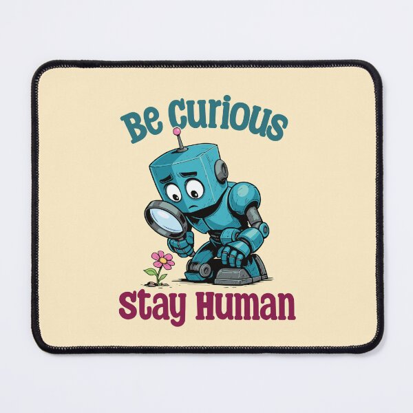 Item preview, Curious Cartoon Robot Exploring a Flower designed and sold by TheJollyDoodle.