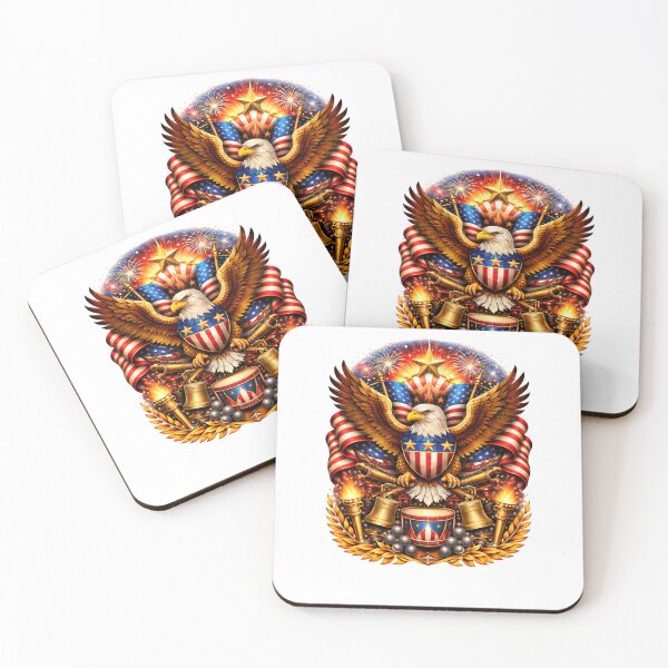 Item preview, 250 Anniversary of the USA - Majestic Bald Eagle Patriotic Emblem - American Freedom & Pride Art designed and sold by Collins Design.
