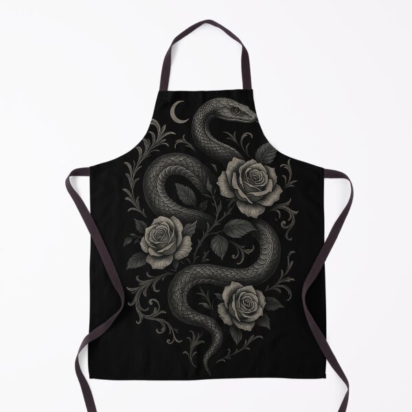 Item preview, Gothic Serpent & Roses – Dark Romantic Snake Moon Floral designed and sold by Mouraludia.