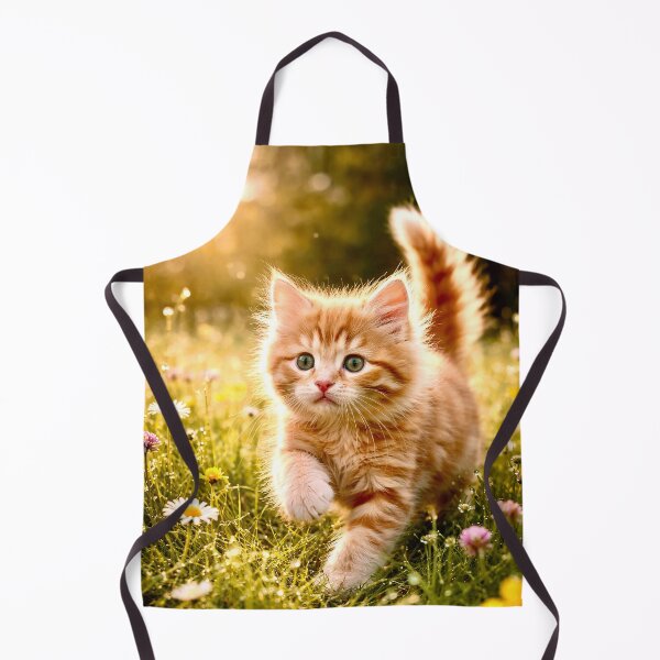Item preview, A playful kitten toddles across a spring meadow. designed and sold by Steffani Lehmann.