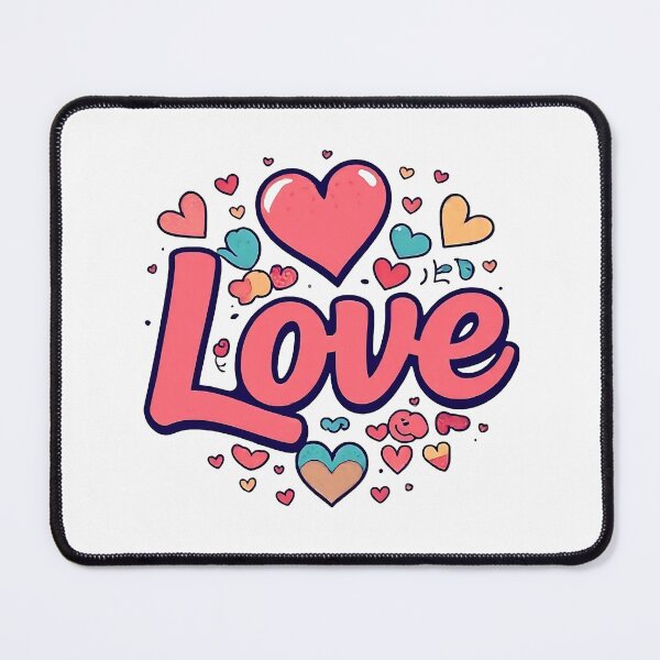 Item preview, The word “Love” surrounded by colorful hearts designed and sold by Beleza e Estilo.