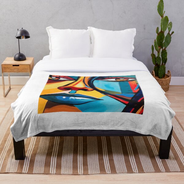Item preview, Retrato abstracto con división de colores designed and sold by Prayful.