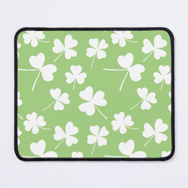Item preview, White clovers on green bacgrownd designed and sold by Foxglovers Studio .
