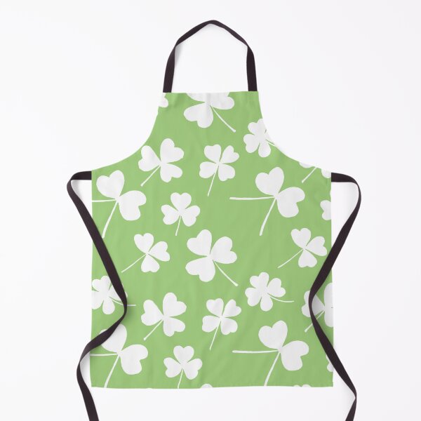 Item preview, White clovers on green bacgrownd designed and sold by Foxglovers Studio .