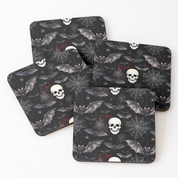 Item preview, Dark Gothic Skulls and Bats Pattern designed and sold by SassyArtistry.