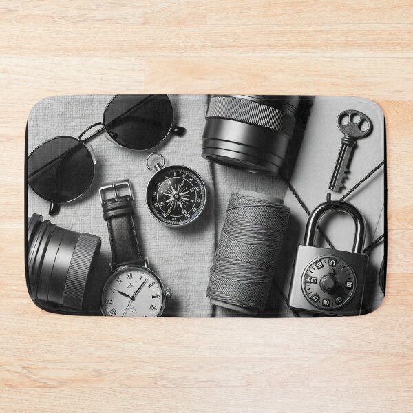Item preview, Black and White Everyday Objects Flat Lay designed and sold by SassyArtistry.