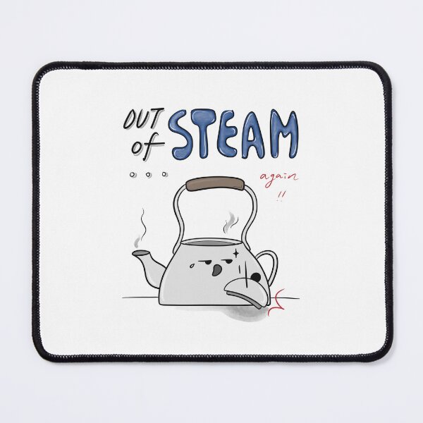 Item preview, Out of Steam Again | Exhausted Kettle Doodle | Low Energy Life designed and sold by mintmono-studio.