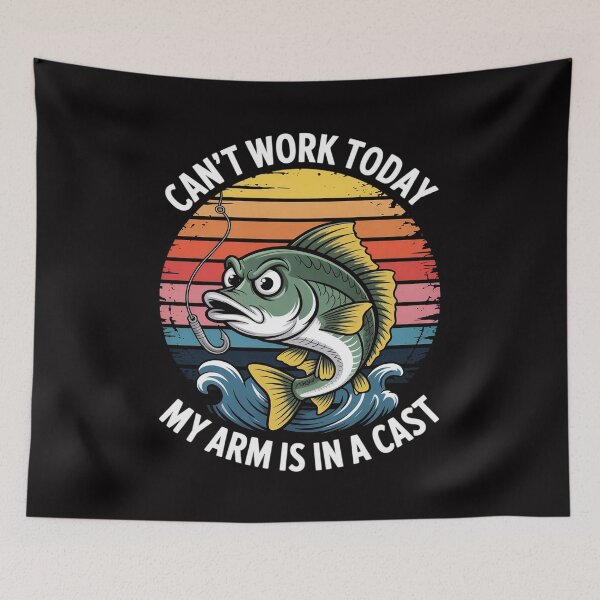 Item preview, Can't Work Today My Arm Is In A Cast Fishing Angling designed and sold by teltvitossuilea.