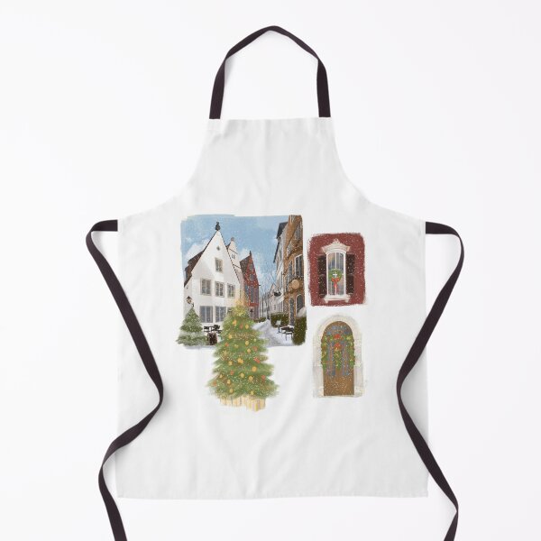 Item preview, Cozy Christmas Town Illustration designed and sold by renatteart.