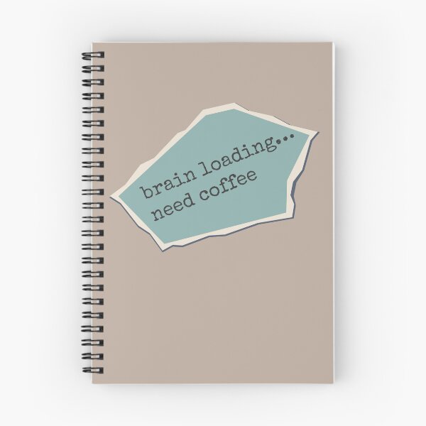 Item preview, Brain loading… need coffee. Quote on scraps of cut paper designed and sold by Deepness2023.