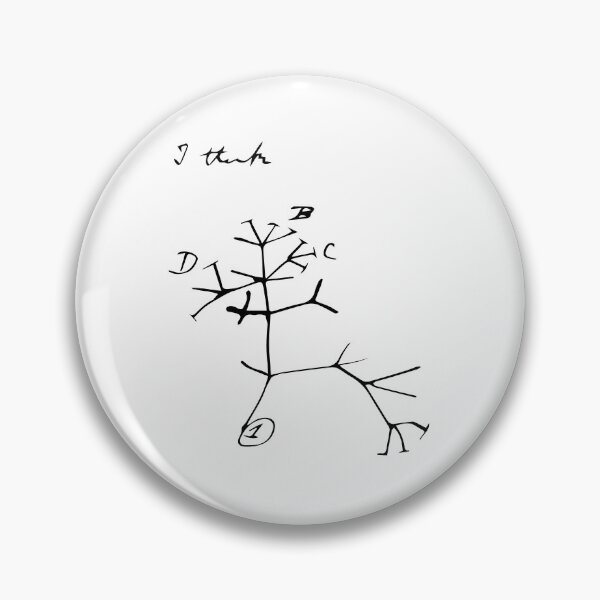 Item preview, Nerdy Vintage I Think Darwin's Tree Biology Science Teacher Black Text designed and sold by MathWare MathClips.