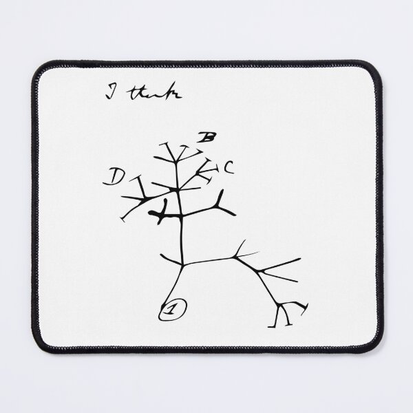 Item preview, Nerdy Vintage I Think Darwin's Tree Biology Science Teacher Black Text designed and sold by MathWare MathClips.