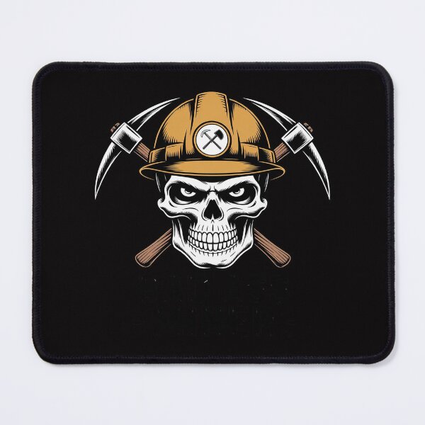 Item preview, Bad Ass Coal Miner with Skull and Mining Hat designed and sold by teltvitossuilea.