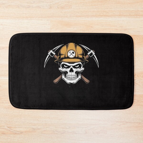 Item preview, Bad Ass Coal Miner with Skull and Mining Hat designed and sold by teltvitossuilea.
