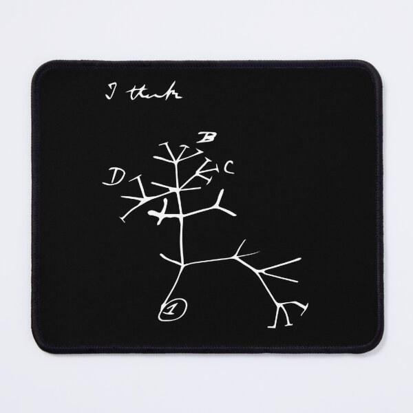 Item preview, Nerdy Vintage I Think Darwin's Tree Biology Science Teacher White Text designed and sold by MathWare MathClips.