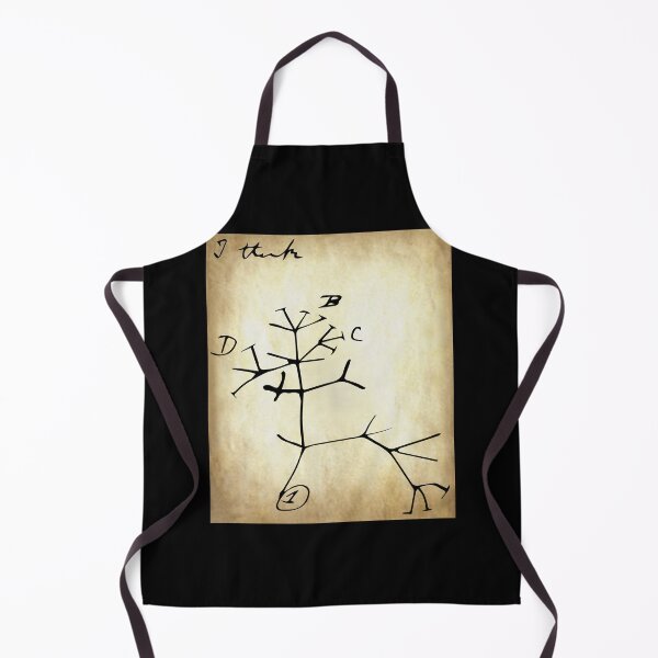 Item preview, Nerdy Vintage I Think Darwin's Tree Biology Science Teacher Black Text Parchment designed and sold by MathWare MathClips.