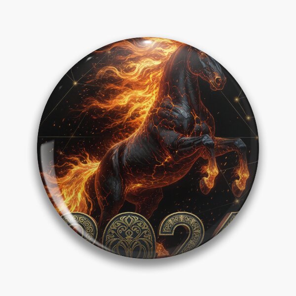 Item preview, Fiery Horse 2026 design, geometric, ornate, ornamental, dynamic designed and sold by 4Seasons.
