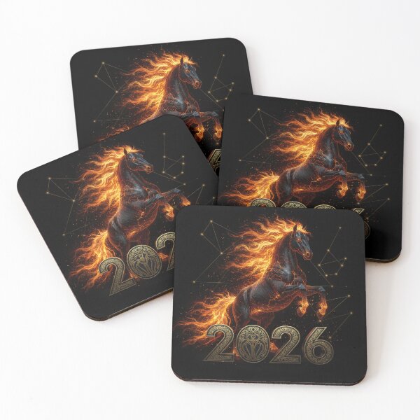 Item preview, Fiery Horse 2026 design, geometric, ornate, ornamental, dynamic designed and sold by 4Seasons.